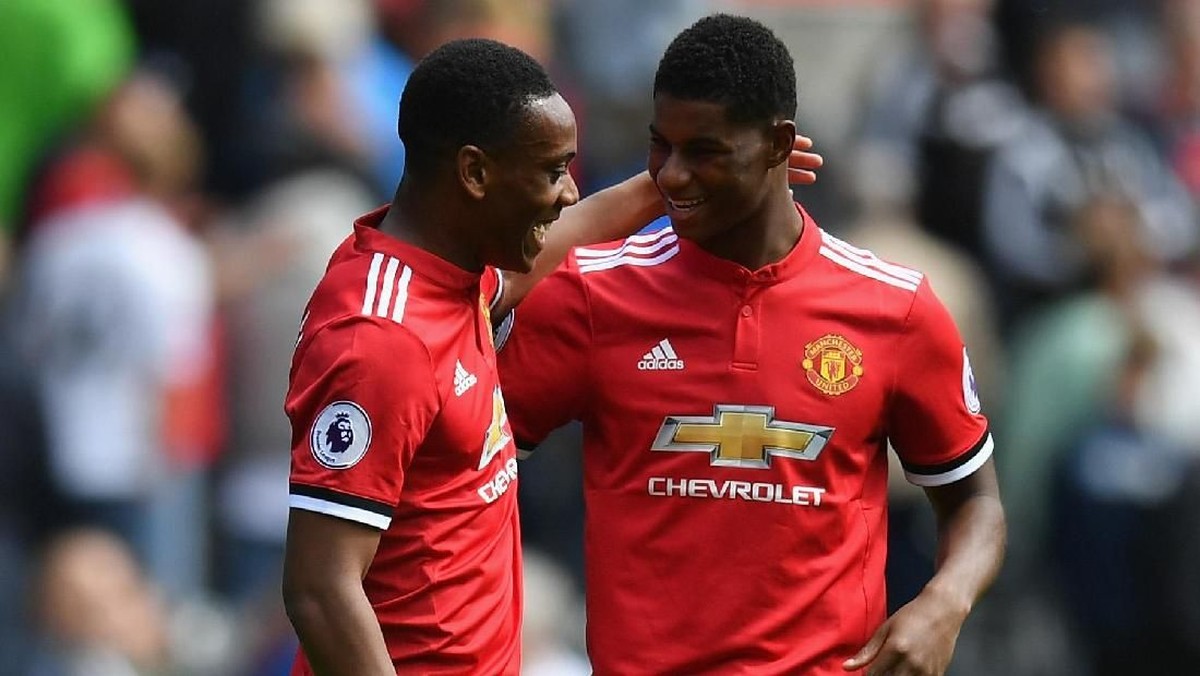 Anthony Martial, Marcus Rashford  (Foto: Dan Mullan/Getty Images)