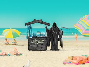 Foto: Mahluk Pencabut Nyawa di Pantai Selandia Baru