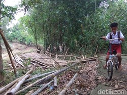 Jembatan Kalentemu di Karawang Roboh, Akses Dua Desa Terputus