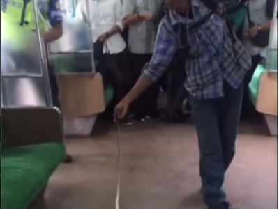 Disorot Dunia, Begini Aksi Pria Penakluk Ular di KRL