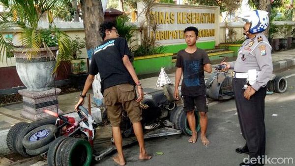 Vespa Gembel Diciduk Polisi