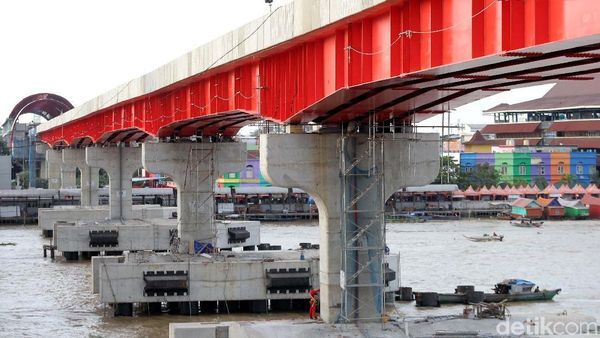 Foto: Mantap, Pembangunan LRT Palembang Lebih Cepat dari Target