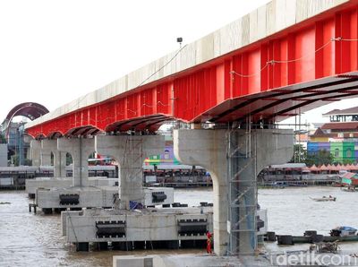 Foto: Mantap, Pembangunan LRT Palembang Lebih Cepat dari Target