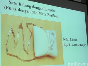 Perhiasan yang Dilelang KPK, Ada Kalung dengan 336 Mata Berlian