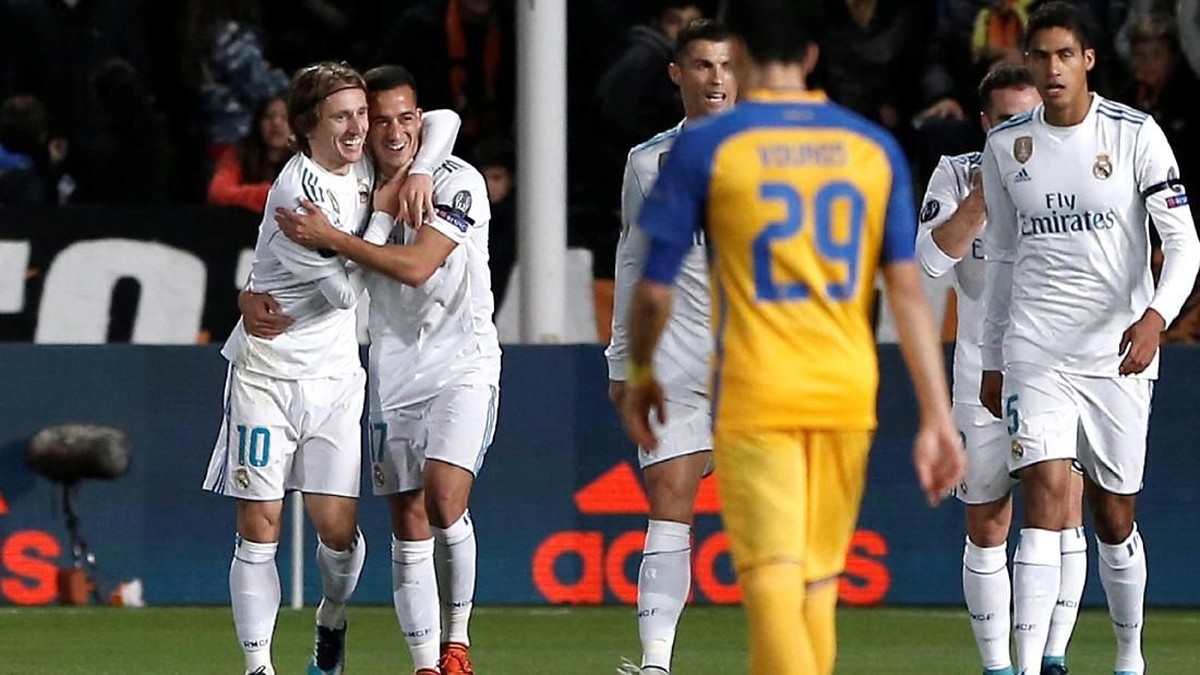 Real Madrid sudah unggul 4-0 atas APOEL di babak pertama (Alkis Konstantinidis/Reuters)
