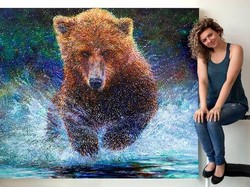 Seniman Brooklyn Buat Lukisan Jari Berukuran Raksasa