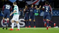 PSG memetik kemenangan besar 7-1 saat menjamu Celtic di Parc des Princes, Paris, Kamis (23/11/2017) dinihari WIB . (Foto: Christian Hartmann/Reuters)