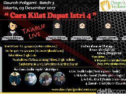 Seminar Cara Cepat Dapat 4 Istri Disorot, DPI: Kami Hanya Edukasi