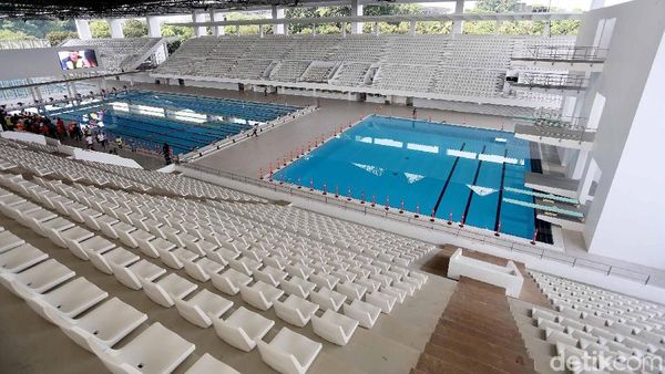 Usai Direnovasi, Wajah Stadion Akuatik Semakin Cantik