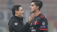 Berkat kemenangan ini, tim arahan Vincenzo Montella itu lolos ke babak 32 besar Liga Europa sebagai juara grup. Foto: Marco Luzzani/Getty Images