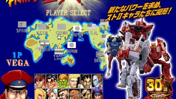 Kala Ryu, Ken, Chun-li, dan Bison Jadi Robot Transformers