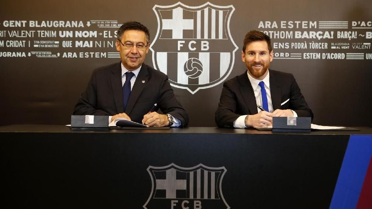 Lionel Messi perpanjang kontrak dengan Barcelona. (barcelona FC)
