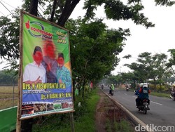 Banner Calon Bupati Bojonegoro 2018 Dicoret Orang Tak Dikenal