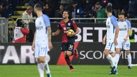 Cagliari sempat menghidupkan kembali peluang melalui gol Leonardo Pavotelli di menit ke-79. (Foto: Enrico Locci/Getty Images)
