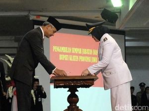 Sri Mulyani Resmi Dilantik sebagai Bupati Klaten