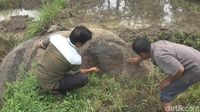 Foto: Batu Diduga Prasasti Peninggalan Majapahit