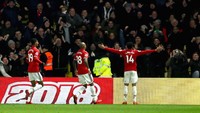 Berkat kemenangan atas Watford, MU mengumpulkan 32 poin dari 14 pertandingan. Foto: Richard Heathcote/Getty Images