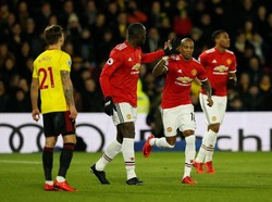 MU Unggul 3-0 atas Watford di Babak Pertama