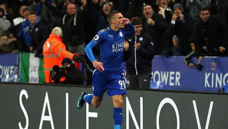 Hobi Vardy Jebol Gawang Tim-tim Papan Atas