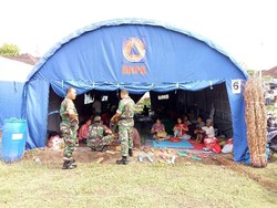 Selain di Dalam GOR, Tenda Didirikan untuk Pengungsi Gunung Agung