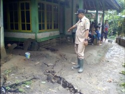 Sejumlah Rumah Rusak Akibat Pergerakan Tanah di Cianjur