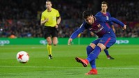 Jose Arnaiz menutup kemenangan Barca dengan golnya di menit 79. (David Ramos/Getty Images)