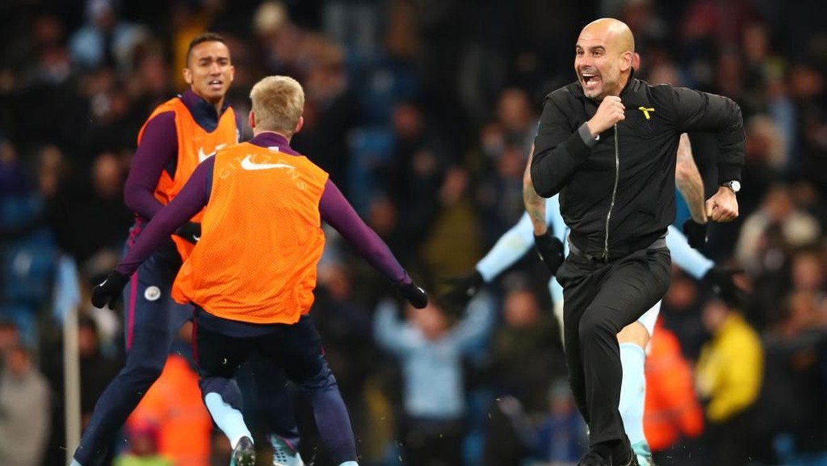 Manchester City sering mencetak gol penentu kemenangan di periode krusial, seperti Manchester United di era Alex Ferguson (Clive Brunskill/Getty Images)