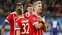 Bayern Munich vs Besiktas. Bayern menang 3-0 pada leg pertama di Munich, Besiktas seri 1-1 di Istanbul. Bayern lolos dengan agregat 4-1. (Foto: Yves Herman/Reuters)