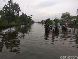 Banjir Sudah Sepekan, Begini Kondisi Jalan dan Rel KA di Porong