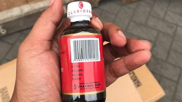 Kosmetik yang ditemukan yakni oil for skin