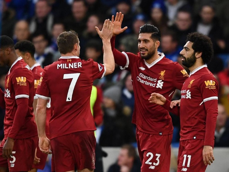 Liverpool Unggul 2-0 atas Brighton di Babak Pertama