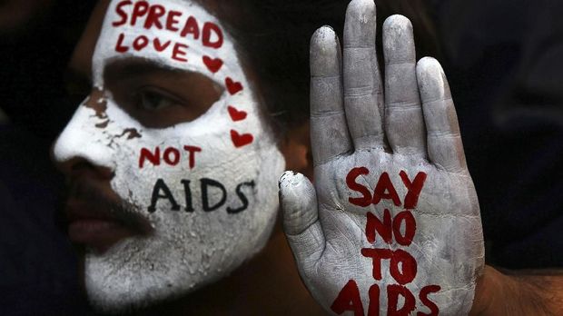 Ilustrasi hiv/aids.