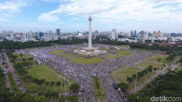 Foto Reuni 212 dari Udara Pukul 10.00-11.00 WIB