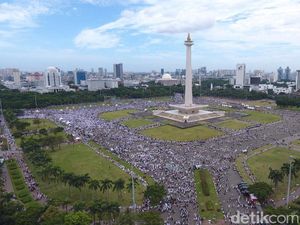 Foto Reuni 212 dari Udara Pukul 10.00-11.00 WIB