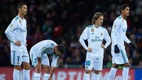 Hasil seri ini merugikan Madrid. Mereka gagal memaksimalkan terpelesetnya Barcelona. Foto: Juan Manuel Serrano Arce/Getty Images