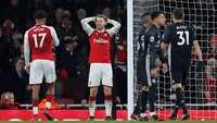 Meski unggul jumlah pemain, Arsenal tak mampu menambah gol. Padahal, ada 33 percobaan yang dilakukan. (Foto: Eddie Keogh/Reuters)