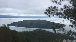 Foto: Ini Taman Cantik Berlatar Danau Toba