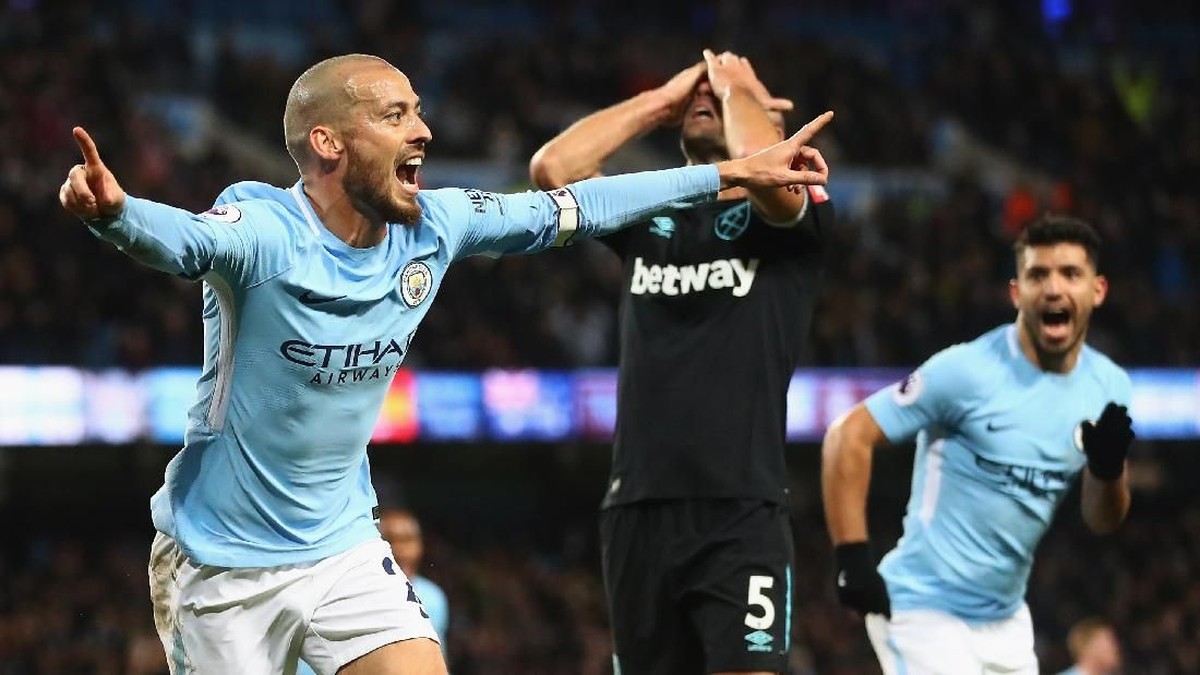 Manchester City mengalahkan West Ham 2-1. (Foto: Clive Brunskill/Getty Images)