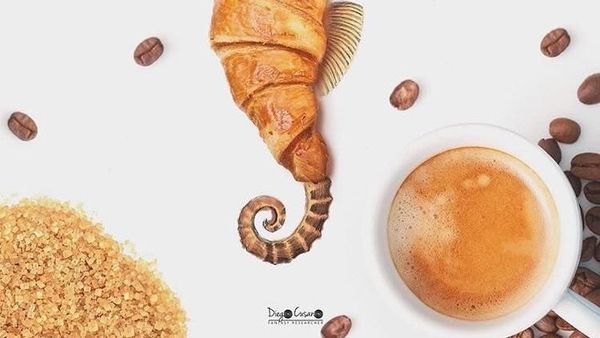 Keren! Seniman Ini Bikin Gambar Unik dengan Makanan