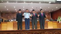 Senyum Marsekal Hadi dan Pimpinan DPR usai Pengesahan Panglima TNI
