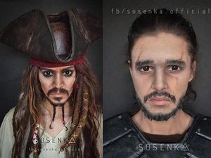 Keren! Wanita Ini Bisa Ubah Wajahnya Jadi Jack Sparrow Hingga Jon Snow