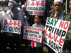 Massa Pendemo di Kedubes AS Desak PBB Akui Kemerdekaan Palestina