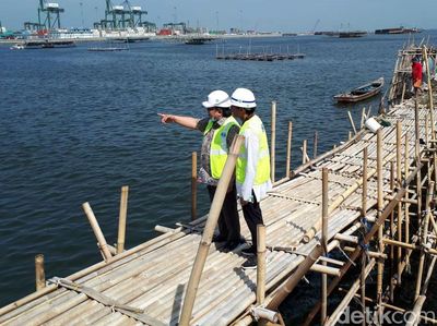 Dicek Sandi dan Kepala Bappenas, Ini Proyek Tanggul Raksasa DKI