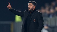 Dalam dua laga di bawah komando Gattuso, Milan belum menang. Mereka sebelumnya ditahan Benevento 2-2 pada akhir pekan lalu. Foto: Antonio Bronic/Reuters
