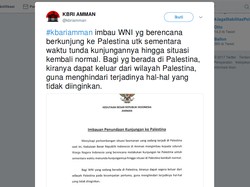 KBRI Amman Imbau WNI Tak Berkunjung ke Palestina
