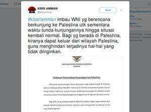 KBRI Amman Imbau WNI Tak Berkunjung ke Palestina KBRI Amman Imbau WNI Tak Berkunjung ke Palestina
