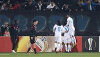 Rijeka memperbesar keunggulannya melalui sontekan Mario Gavranovic di awal babak kedua. Foto: Antonio Bronic/Reuters