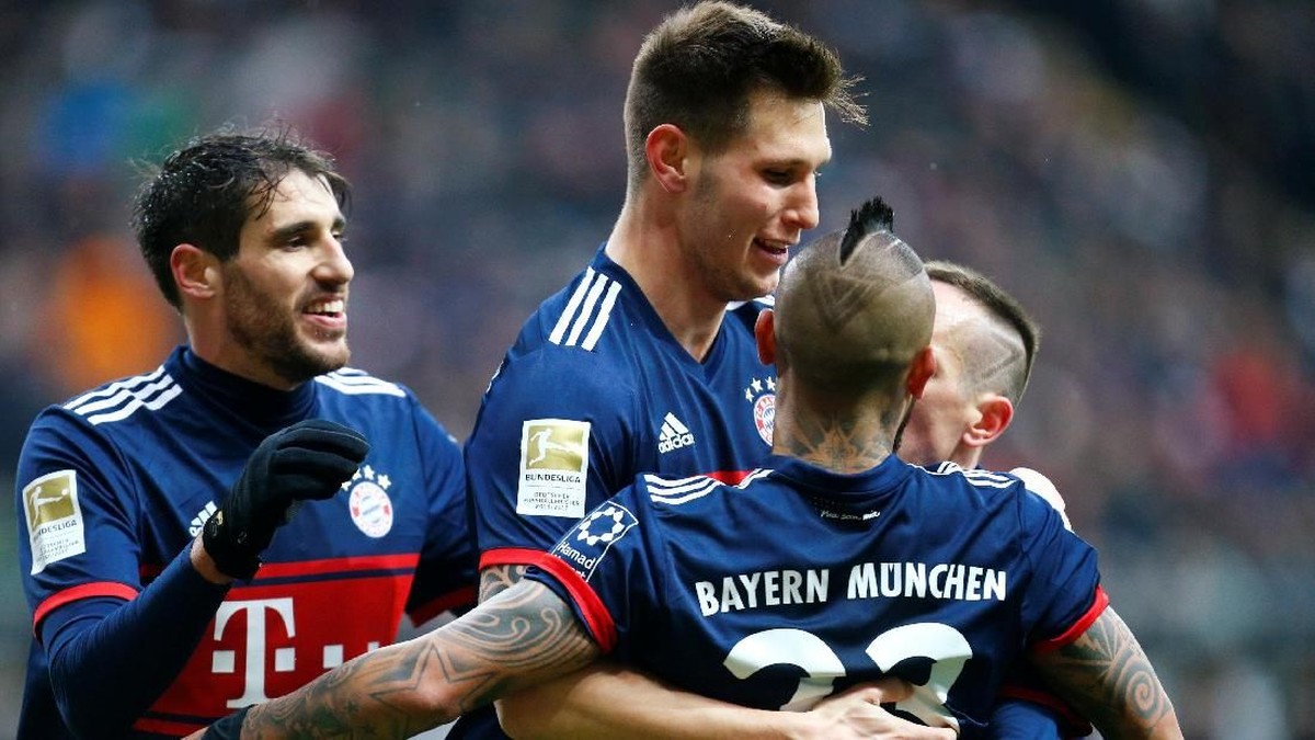 Bayern Munich saat menaklukkan Eintracht Frankfurt. (Foto: Ralph Orlowski/Reuters)