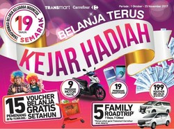 Tebar Hadiah Undian di 19 Tahun Transmart dan Carrefour