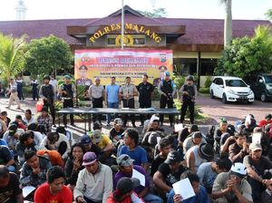 Jelang Akhir Tahun, 165 Preman Diamankan Polres Malang
